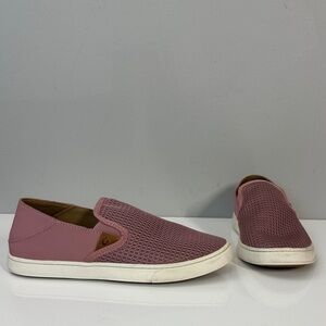 OluKai Pehuea Slip On Sneakers Ash Rose Size 7.5